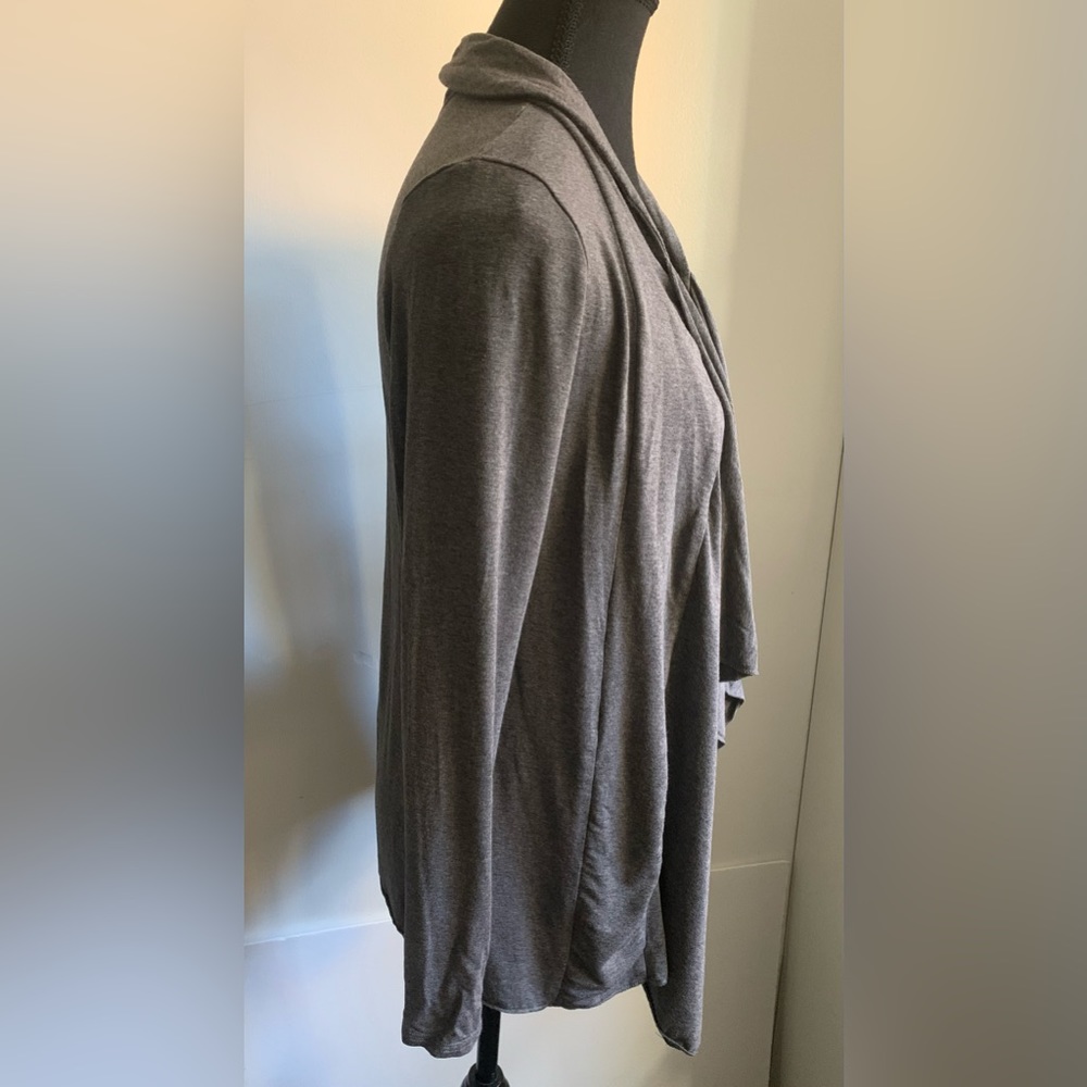 Urban CoCo Women's Drape Front Open Cardigan Long Sleeve - Picture 3 of 7